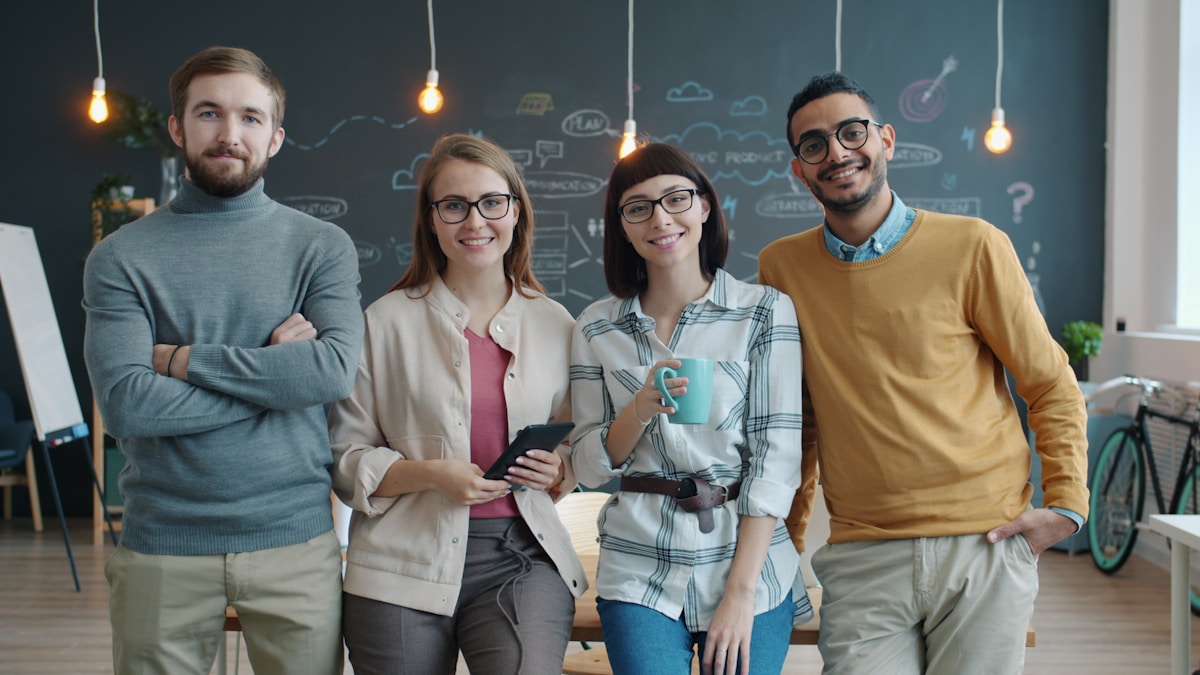 Talent collaborating at a high-growth VC-backed SaaS startup office
